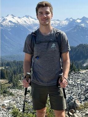 Icebreaker Merino Wool Grey Mountain Touring Club T-Shirt Hiking Breathable L